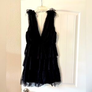 Black Lace Mini Party Dress Worn Twice sz Large